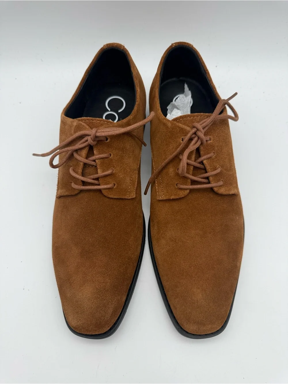 BRAND NEW Calvin Klein Men's Ramses Calf Suede Tan (Light Brown) Men’s Size 8.5